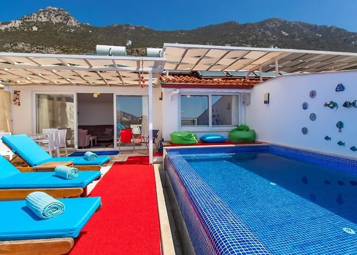Lägenhet Kiziltas 3 Bedroom Seaview With Private Pool Kalkan
